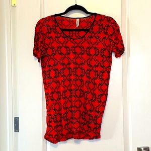 Kenzie Red Pattern Top